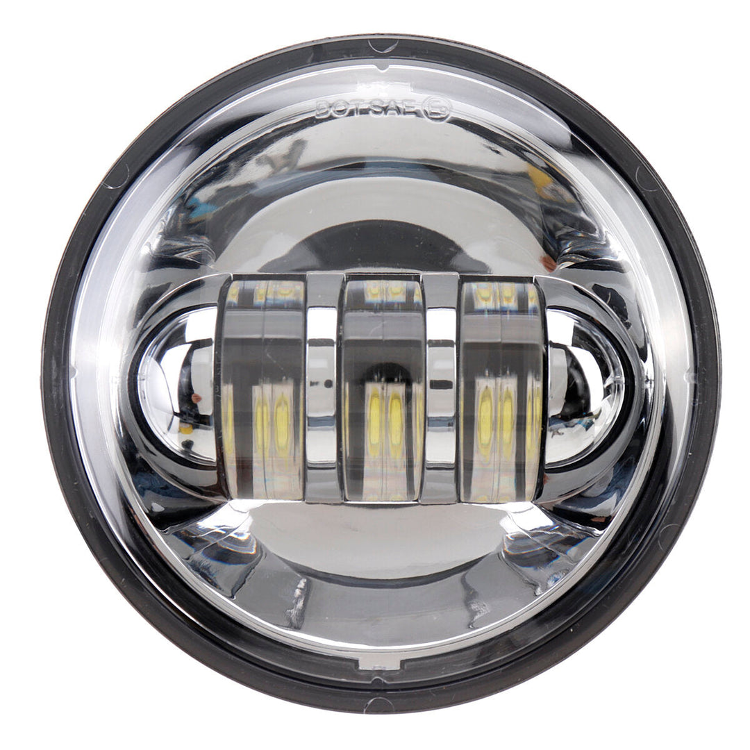 7 inch LED Projector Headlight with 4.5 inch Auxiliary Passing Lights For Harley Touring Chrome Image 2