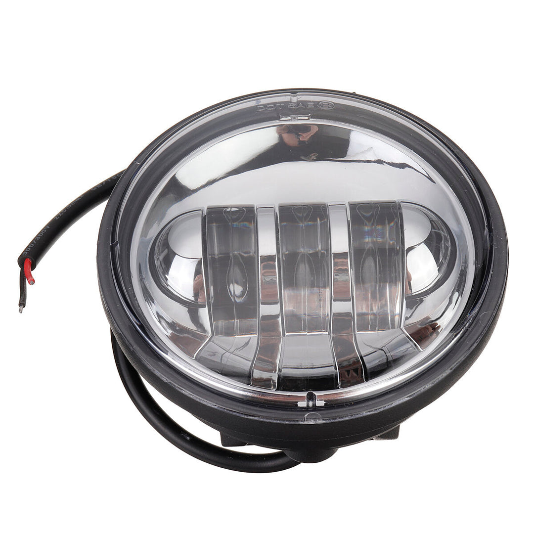 7 inch LED Projector Headlight with 4.5 inch Auxiliary Passing Lights For Harley Touring Chrome Image 4