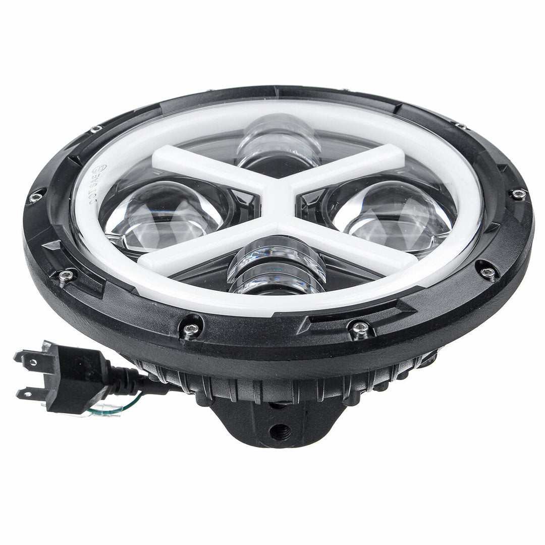 7"inch Waterproof Motorcycle Headlight Round LED Projector Image 7