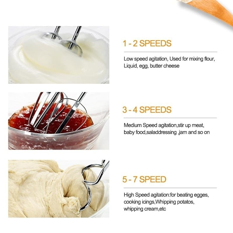 7 Speed Hand Mixer Food Blender Multi-functional Kitchen Electric Cooking Tools 220V Image 8