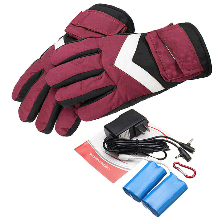 7.4V 2800mah Waterproof Battery Thermal Heated Gloves For Motorcycle Racing Winter Warmer Image 11