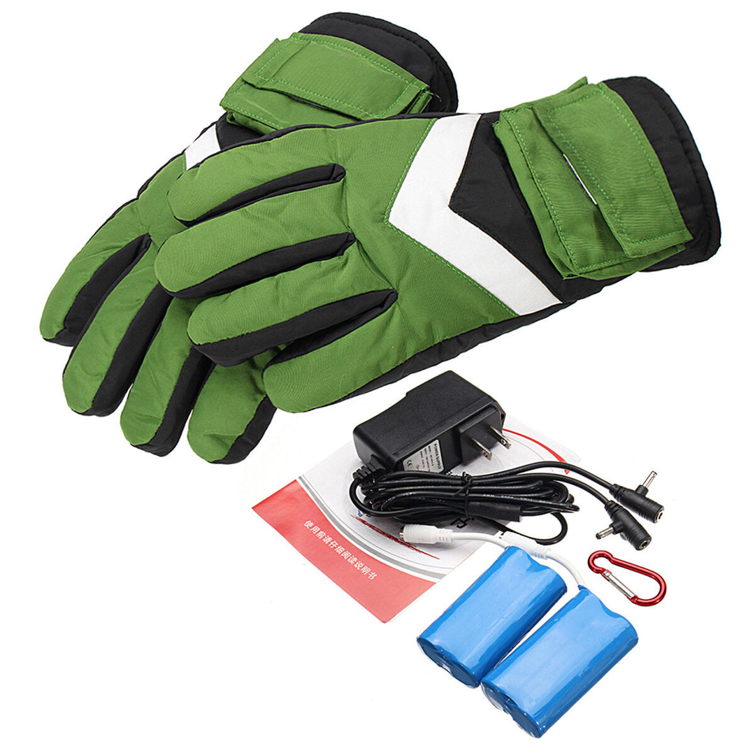 7.4V 2800mah Waterproof Battery Thermal Heated Gloves For Motorcycle Racing Winter Warmer Image 12