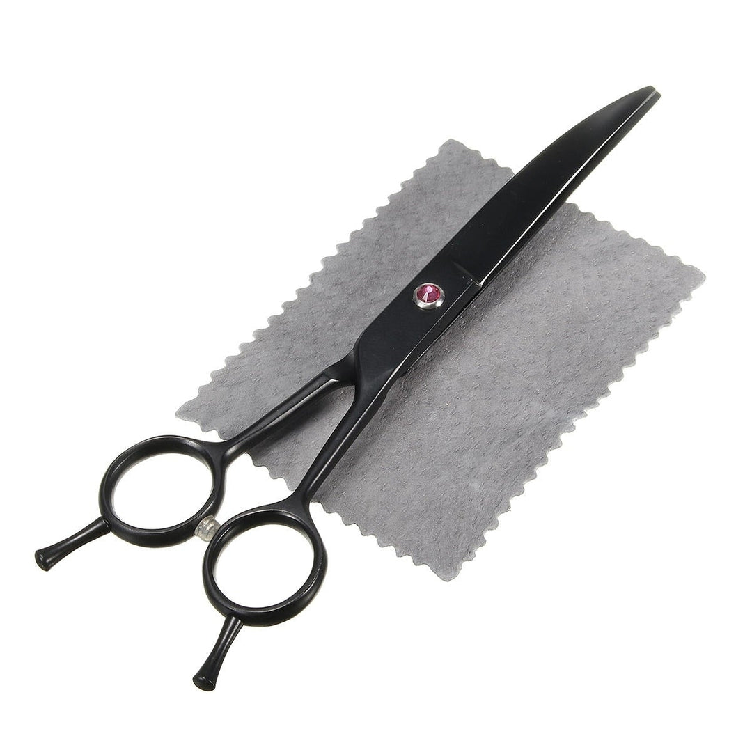 7" Professional Stainless Steel Pet Dog Grooming Scissors Curved Haircut Shears Image 4