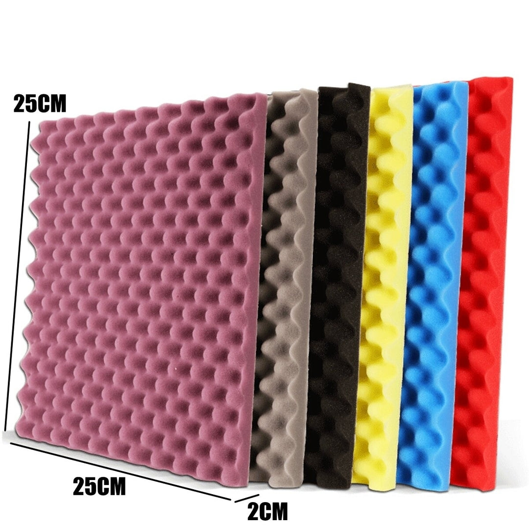 6Pcs 25x25x2cm Acoustic Foam Panel Sound Stop Absorption Sponge for Studio Image 2