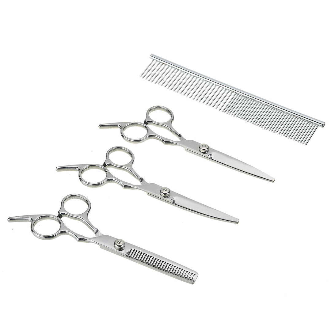 7" Professional Pet Dog Grooming Scissors Shear Hair Cutting Set Curved Tool Kit Image 8