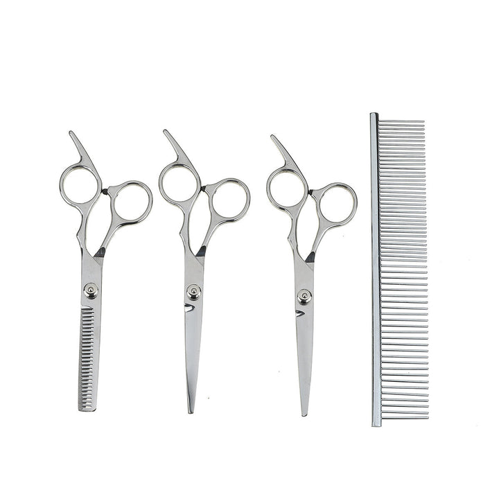 7" Professional Pet Dog Grooming Scissors Shear Hair Cutting Set Curved Tool Kit Image 9