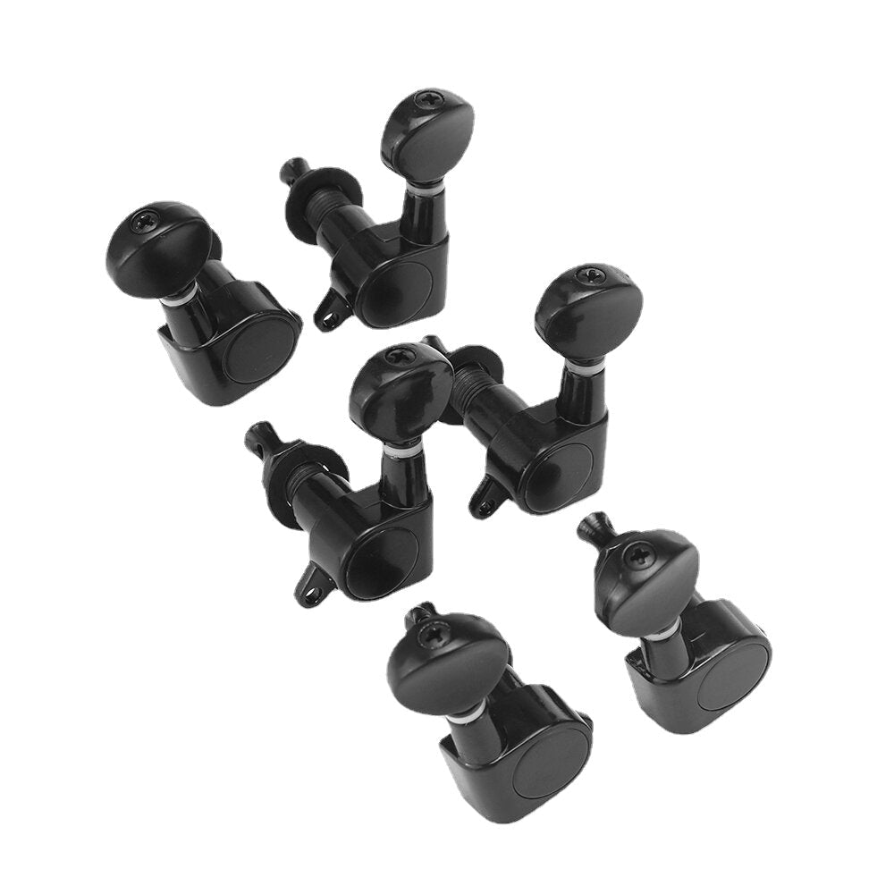 6Pcs Fully Enclosed Electric Guitar Tuning Pegs Tuners Machine Heads Replacement Button Knob Image 4