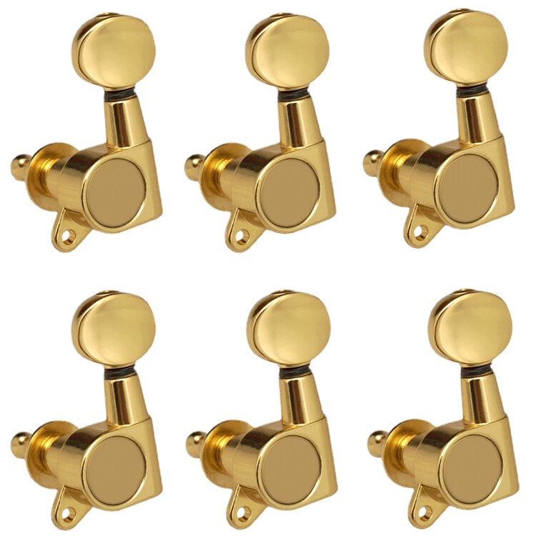 6Pcs Fully Enclosed Electric Guitar Tuning Pegs Tuners Machine Heads Replacement Button Knob Image 1