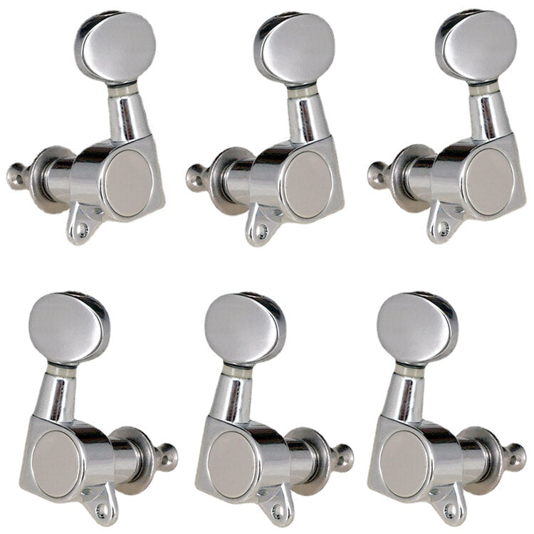 6Pcs Fully Enclosed Electric Guitar Tuning Pegs Tuners Machine Heads Replacement Button Knob Image 1