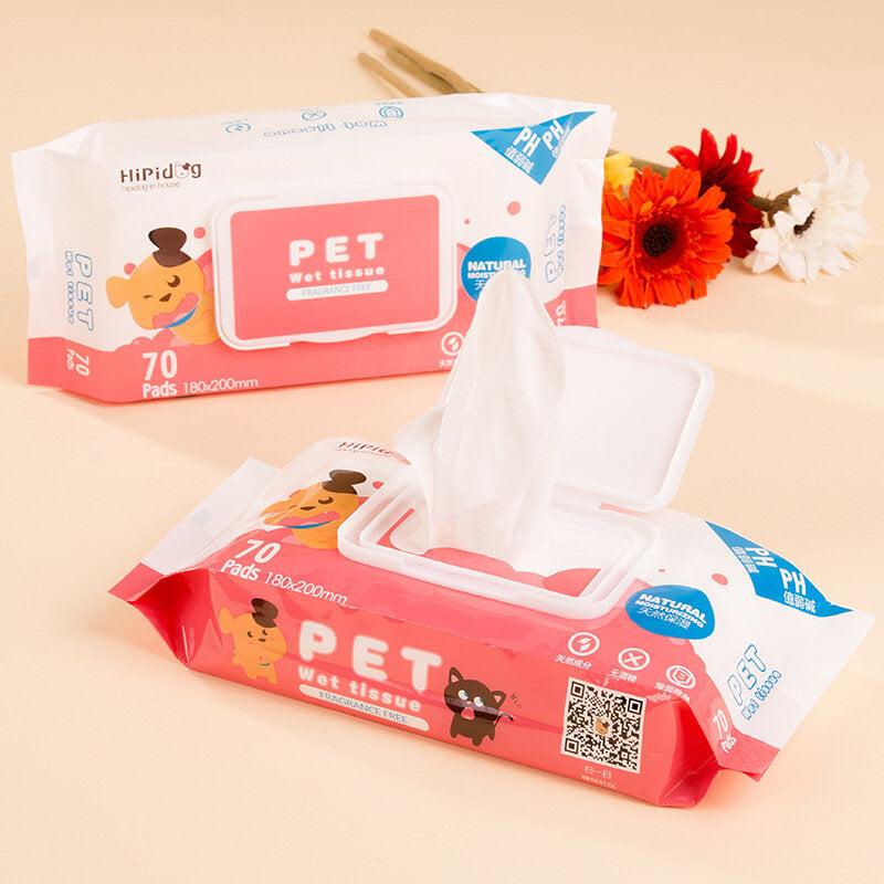 70 Pieces Pet Special Wipes Cats And Dogs Wipes Clean Pet Wipes Summer Puppy Supplies Image 4