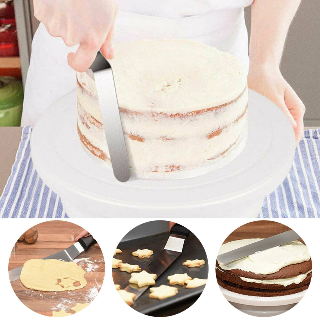 6PCS Cake Baking Tools Stand Turntable Rotating Rack Dough Rotary Table DIY Kits Image 4