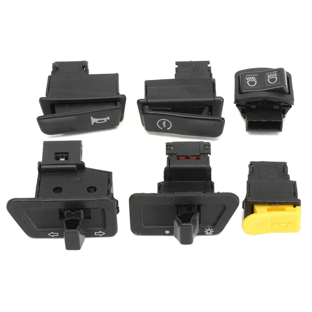 6pcs Head Light Horn Dimmer Turn Singal Starter Switch Button For Gy6 50cc -150cc Image 1