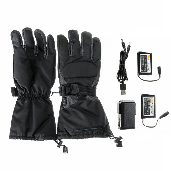 65C Waterproof Electric Heating Gloves Touch Screen Heated Motorcycle Winter Warm Outdoor Skiing Hand Warmer Image 3