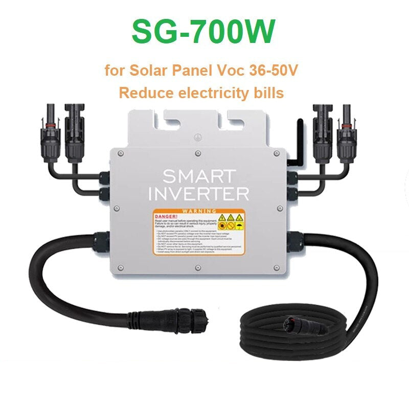 700W Micro Solar Panel Smart Inverter Pure Sine Wave Home Inverter MPPT On Grid Tie Inversor Ip65 for 110V 230V Image 1