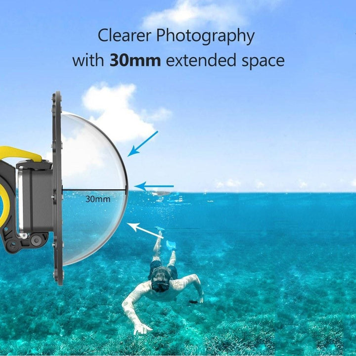6inch Dome Port Dive Case Underwater 30m with Floating Shank Image 4
