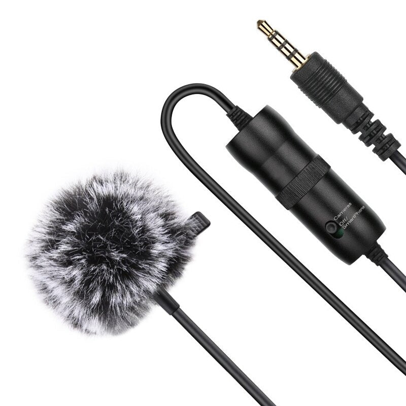 6M 3.5mm Jack Microphone M1 Omnidirectional Condenser Recording Live Vlogging Video Lavalier Image 2