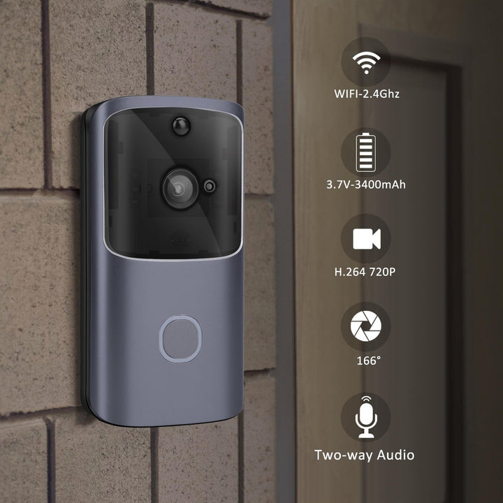 720P 166 Wide View Two-way Audio Smart WIFI Video Doorbell Smart Home PIR Alarm Monitor Image 3