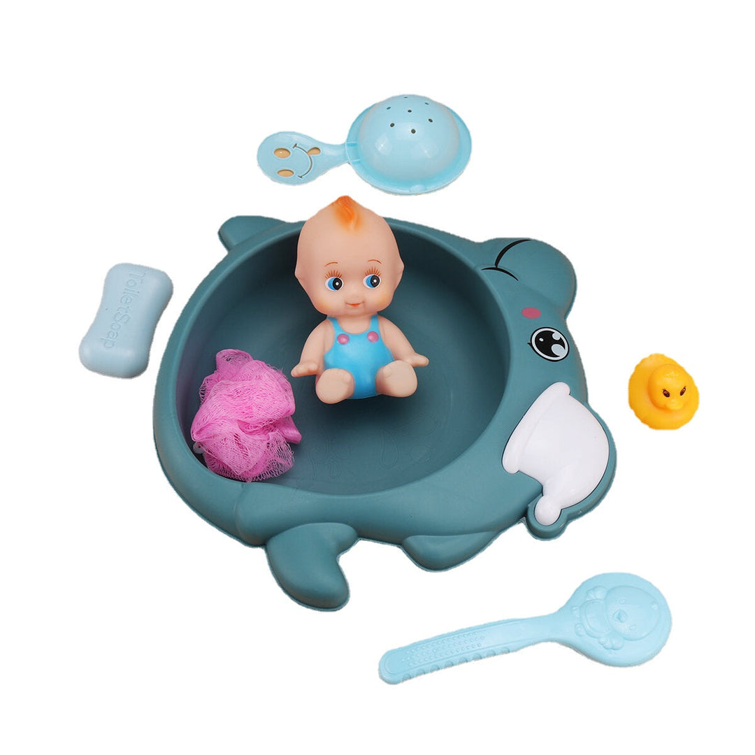 8 Pcs Baby Kids Bath Basin Doll Duck Shower Bathtub Floating Toys Image 9