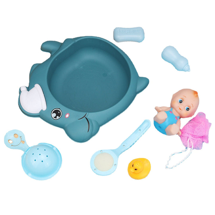 8 Pcs Baby Kids Bath Basin Doll Duck Shower Bathtub Floating Toys Image 10