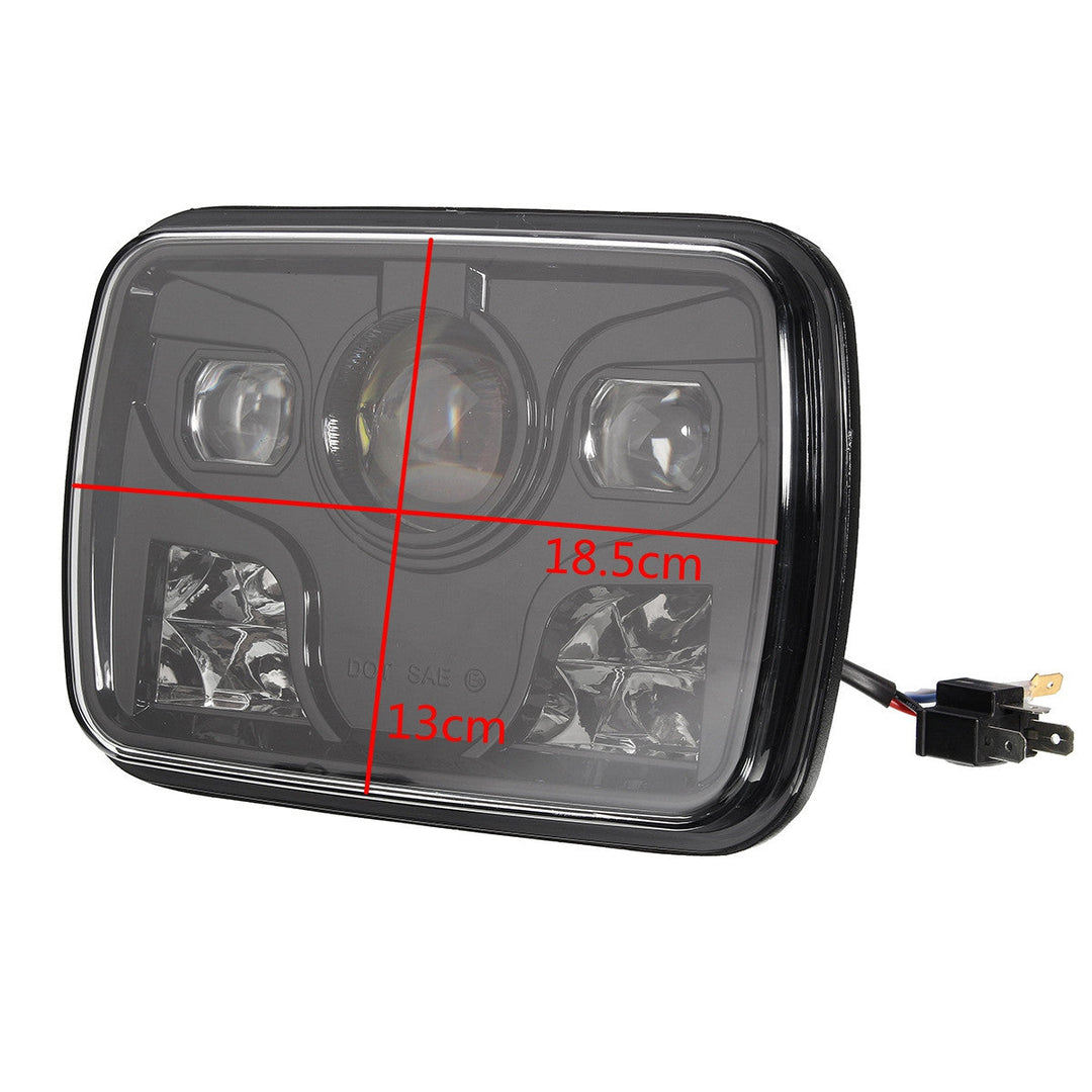 7x6inch LED DRL 32W HID Bulbs High,Low Beam Front Headlight Headlamp Assembly Image 4