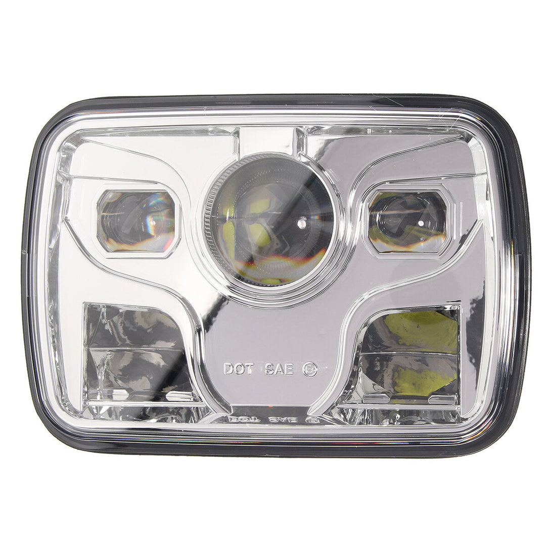 7x6inch LED DRL 32W HID Bulbs High,Low Beam Front Headlight Headlamp Assembly Image 9