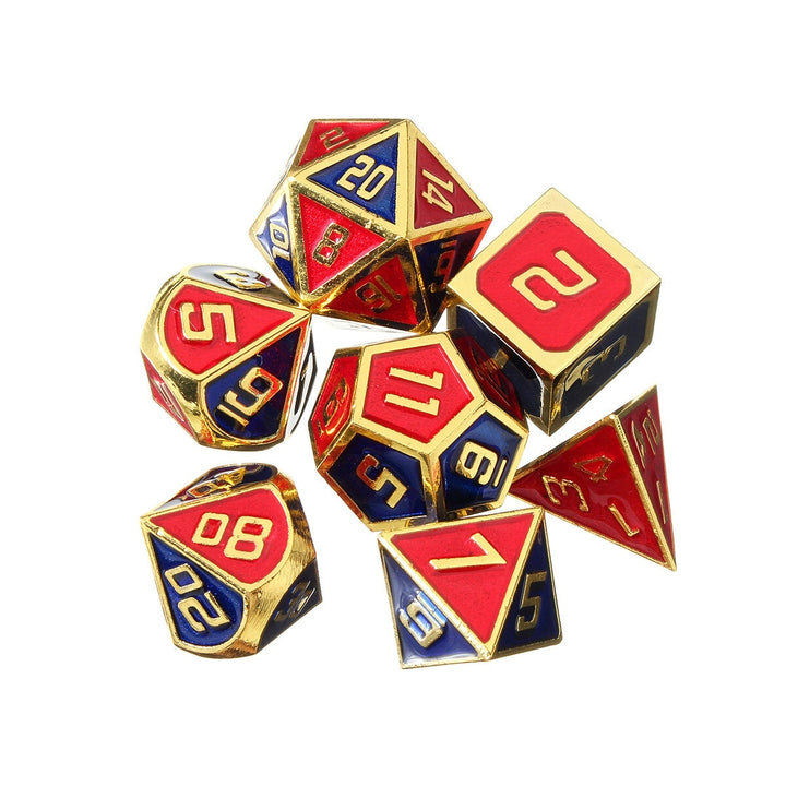 7Pcs Polyhedral Dices Set for Dungeons Dragons D20 D12 D10 D8 D6 D4 Games +Storage Pouches Bag Image 9