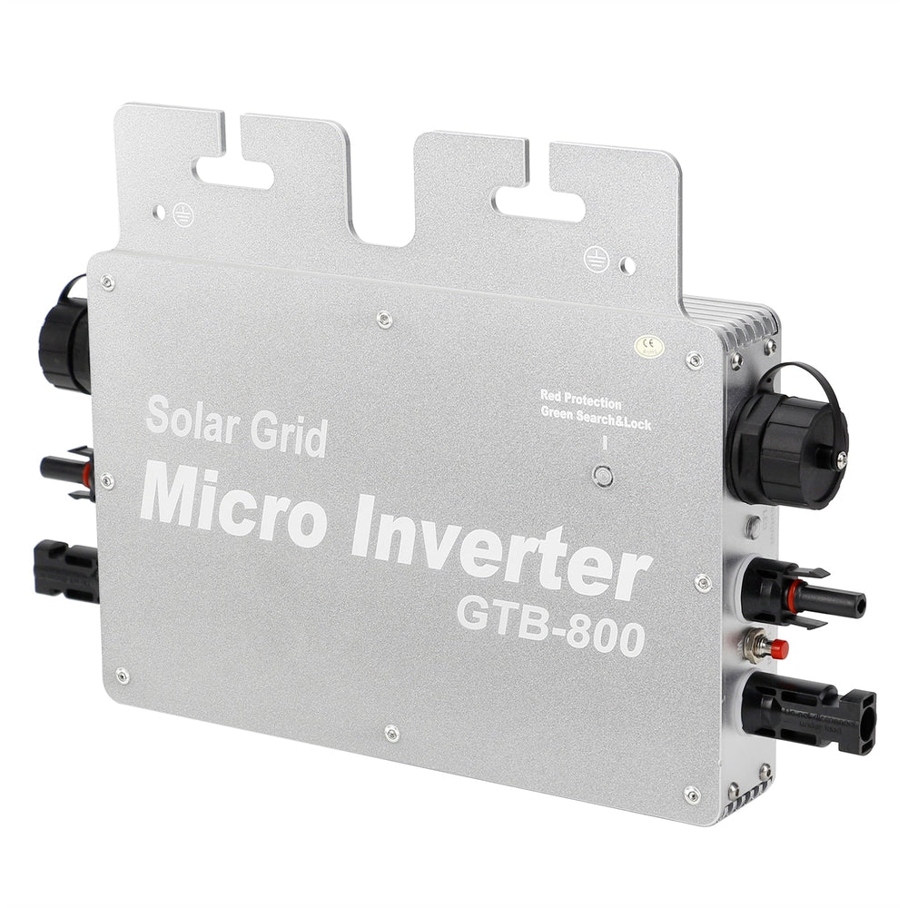 800W Grid Tie Micro Solar Inverter 230VAC Micro Inverter MPPT Operating 20-50V with WIFI Monitor IP65 Waterproof Silver Image 2