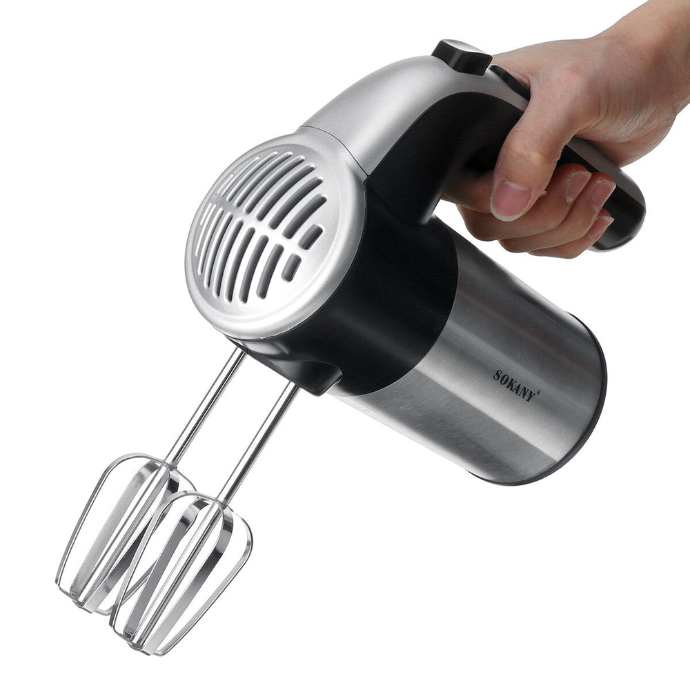800W Kitchen Electric Hand Mixer with 5 Speeds Whisk with Egg Beater Dough Hook Image 2