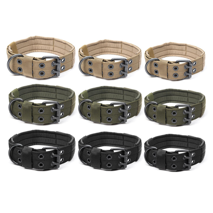 Adjustable Training Dog Collar Nylon Tactical Military With Metal D Ring Buckle Image 4