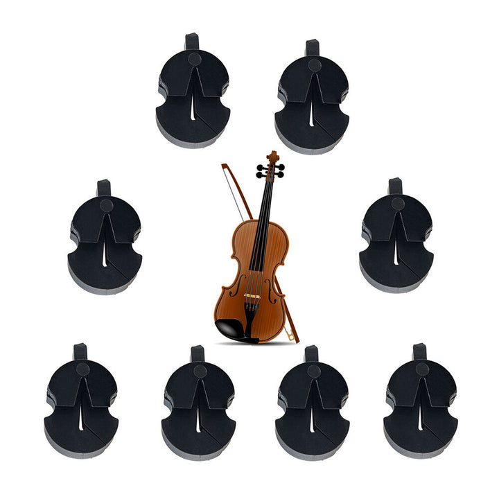 8Pcs Black Violin Rubber Silencer Violin Mute Violin Mute Silencer Image 1