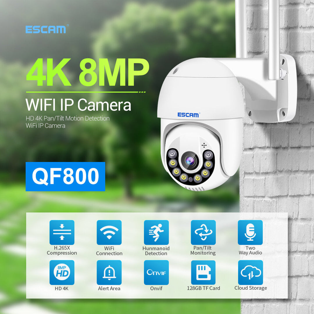 8MP Pan,Tilt AI Humanoid Detection Auto Tracking Cloud Storage Waterproof WiFi IP Camera Two Way Audio Night Vision Image 6