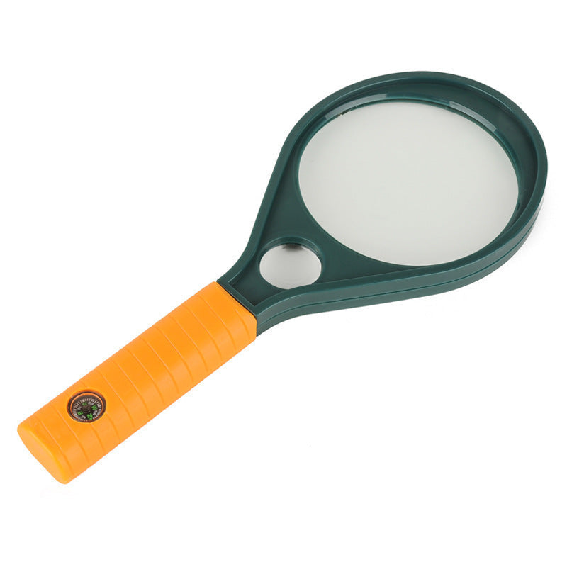 90MM Plastic Dual Lenses Magnifying Glass With Compass Function Image 2