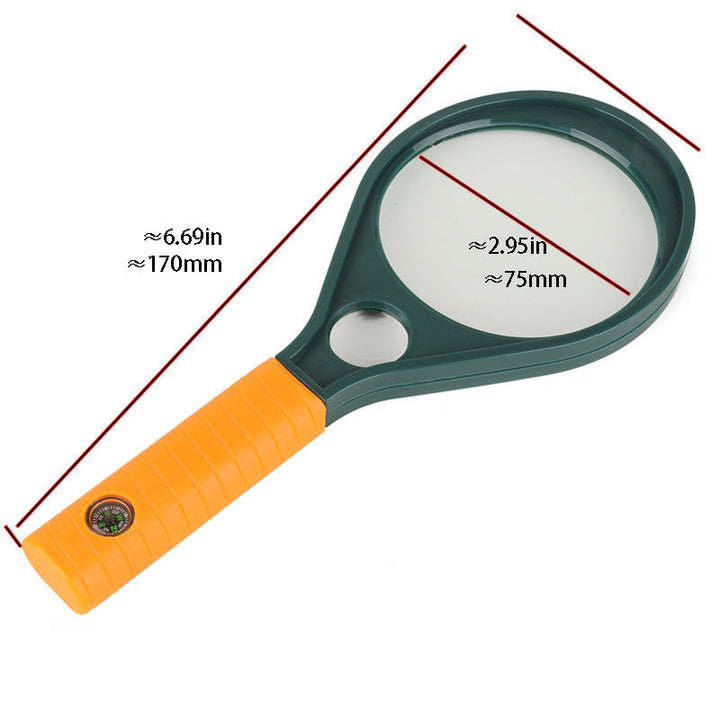 90MM Plastic Dual Lenses Magnifying Glass With Compass Function Image 4
