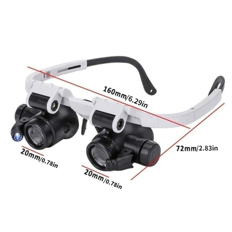 8X,15X,23X Mini Foldable Magnifier With LED Light Stand Optical Instruments Image 4