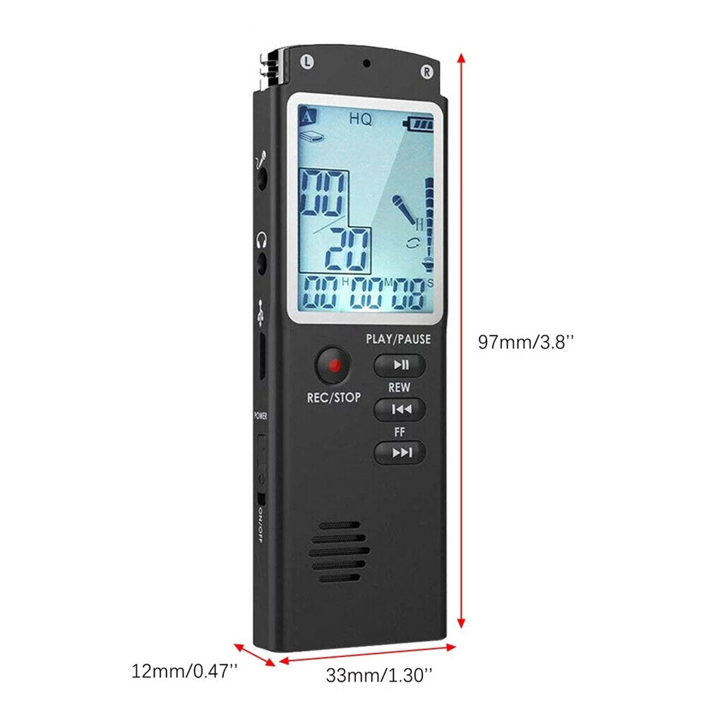 8GB/16GB/32GB Voice Recorder USB Professional 96 Hours Dictaphone Digital Audio With WAV MP3 Player Image 4