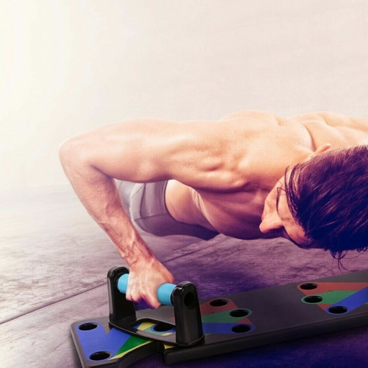 9 In 1 Multifunctional I-shaped Push-up Stand Fitness Sport Muscle Training Prone Support Plate Exercise Tools Image 3