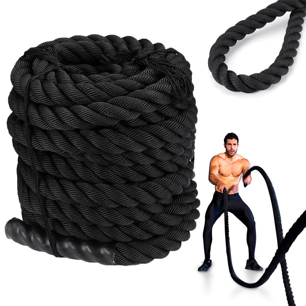 9/12/15m Battle Rope Strength Training Undulation Rope Exercise Tools Home Gym Fitness Equipment Image 2