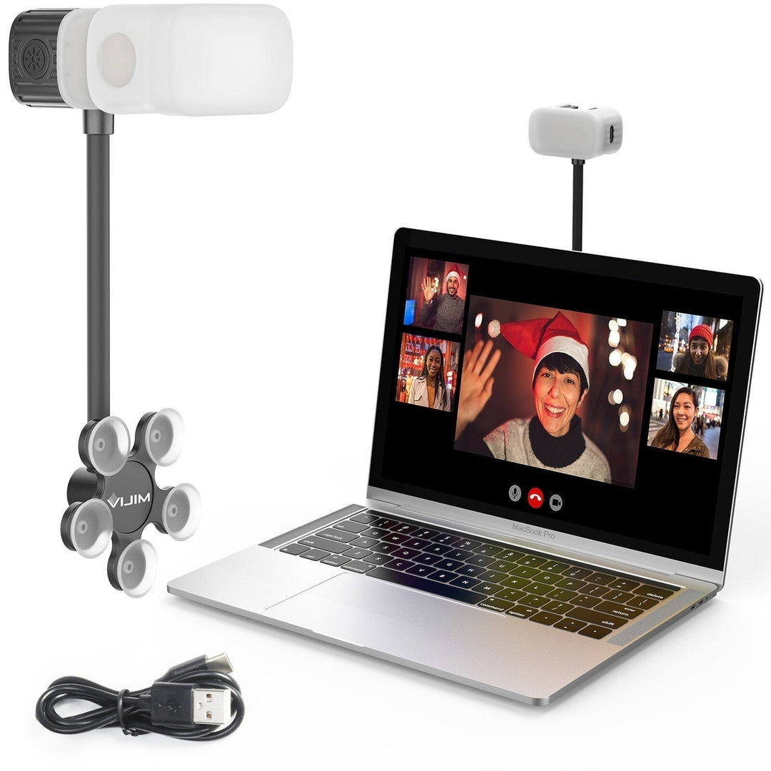 Adjustable LED Video Light Lamp with Suction Cup for Laptop Tablet Conference Selfie Youtube Image 4