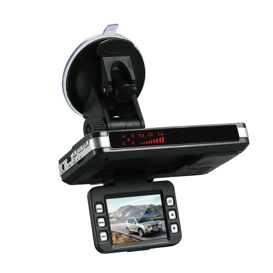 Anti Radar Detector Car DVR 2 in 1 720P Dash Cam Speed with Full Band Mute Button Loop Recording G-Sensor Image 1