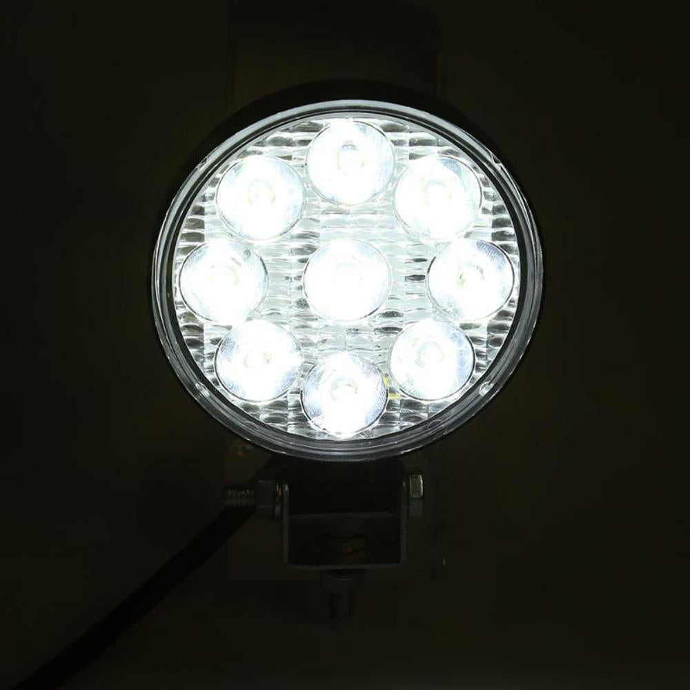 9V-85V 27W LED Work Light Waterproof Headlight WhiteWhite Blue Light Round Fog Lamp Car Motorcycle Image 6