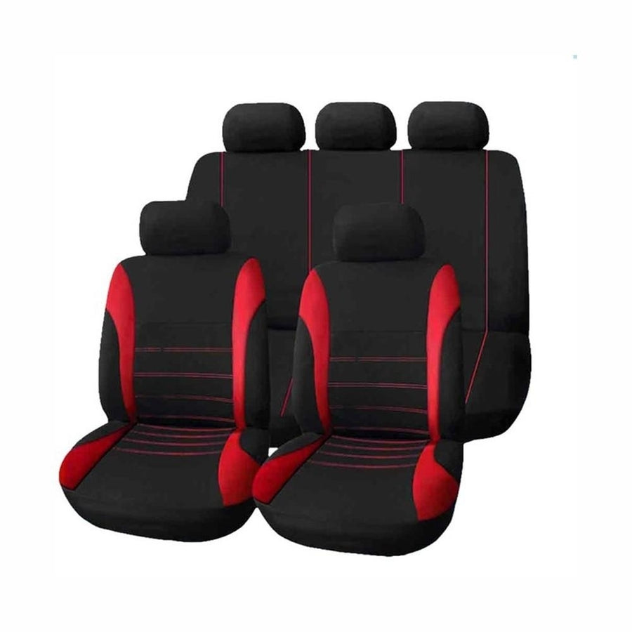 9pcs Universal Car Seat Cover Cloth Art Auto Interior Decoration Image 1