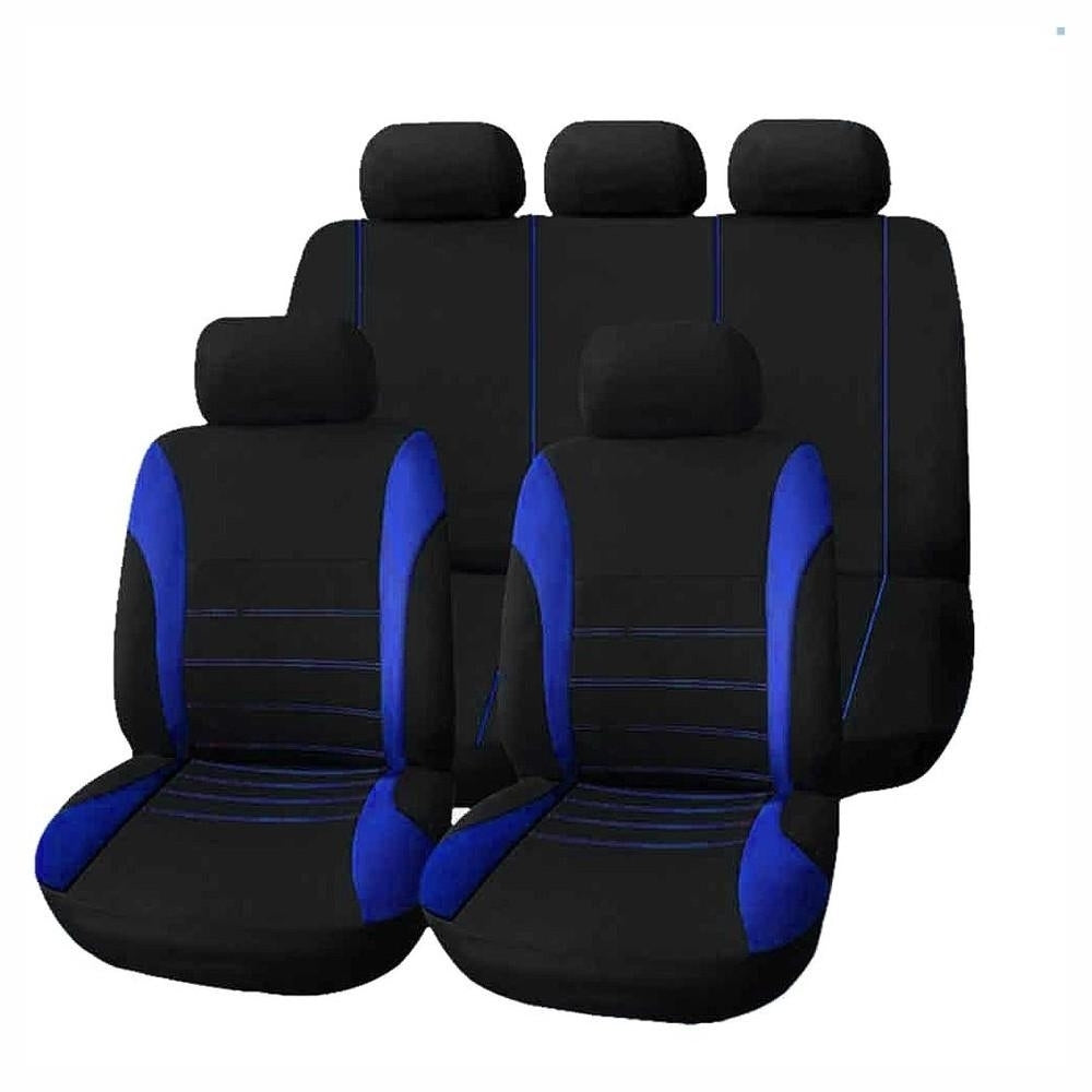 9pcs Universal Car Seat Cover Cloth Art Auto Interior Decoration Image 2