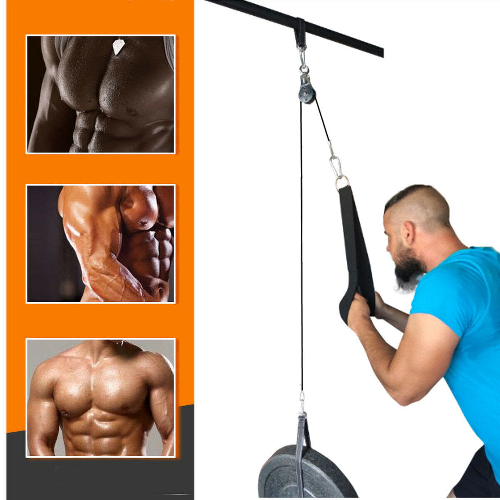 9 In 1 1.4/1.8/2.0/2.5M Fitness Pulley Cable Machine System Training Triceps Biceps Shoulders Chest Arm Hand Strength Image 2