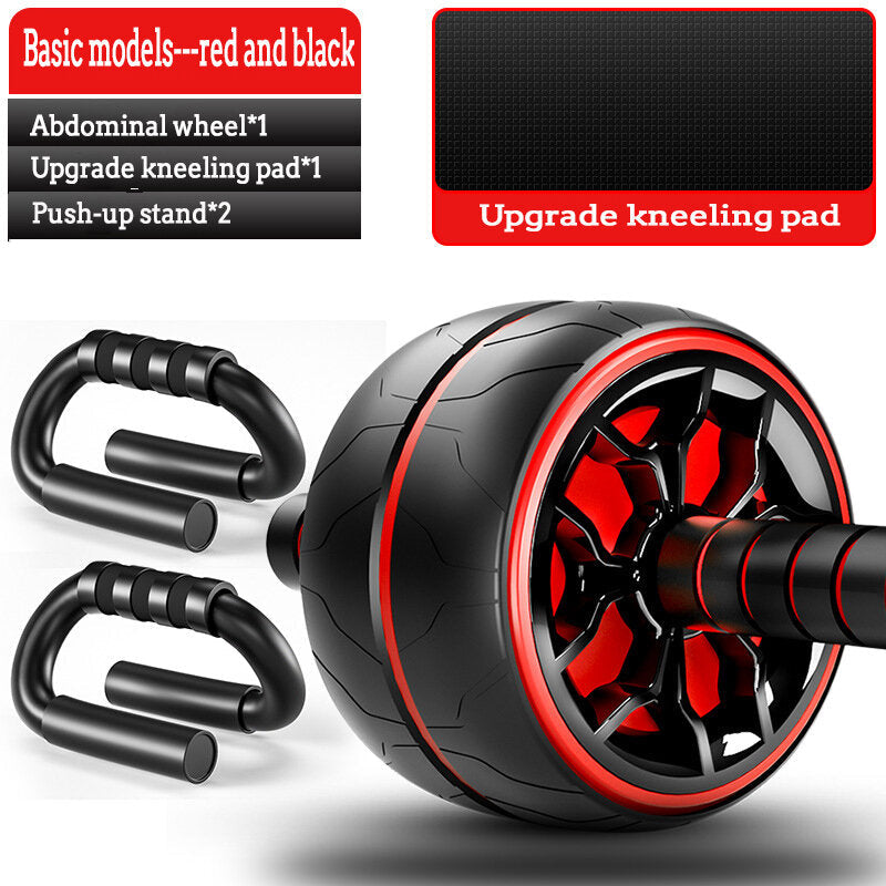 Abdominal Roller Fitness Slimming Core Workout Ab Wheel Roller Push Ups Stand with Kneeling Pad Image 1