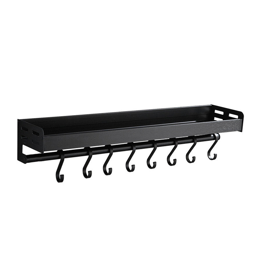 Aluminum Black Rack Storage Multifunctional Shelf Rack Organizer Arrangement for Home Kitchen Counter Image 1
