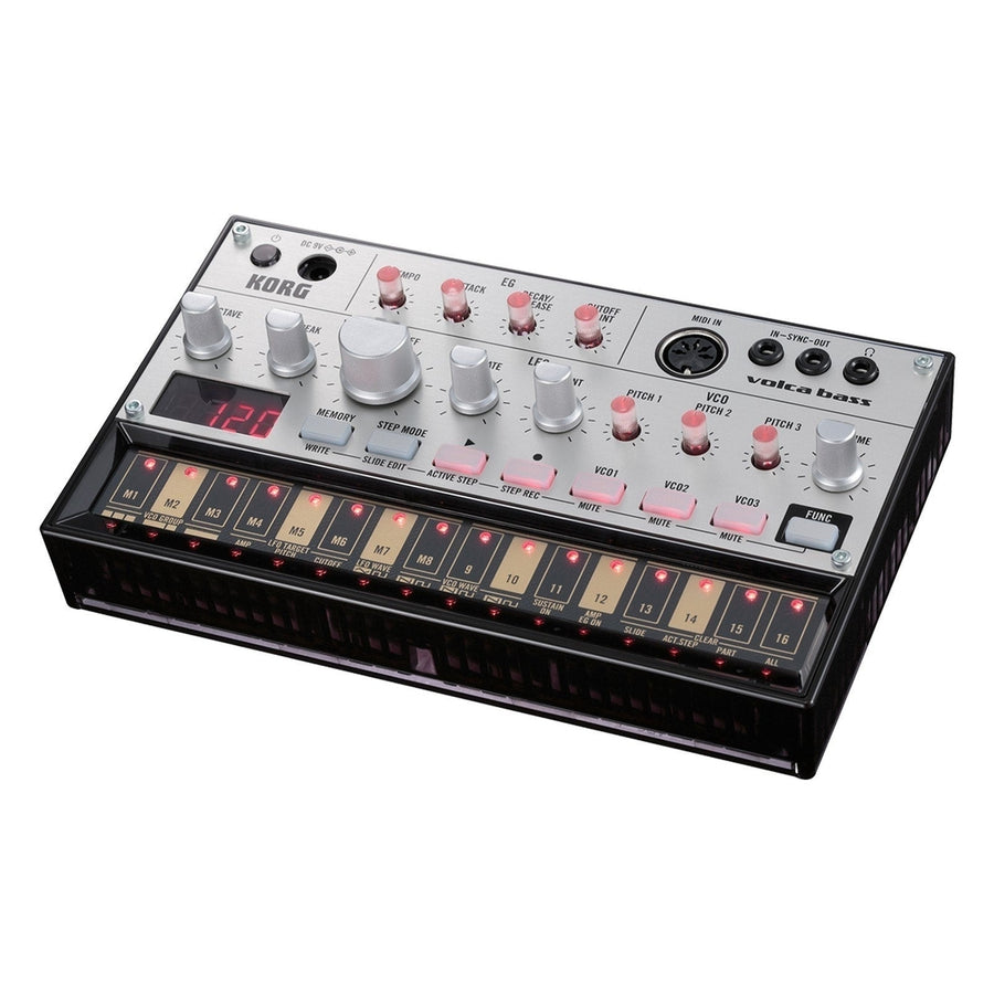 Analog Bass Machine 16 Keys Step Sequencer Touch Slide Active Self-tuning with MIDI In Sync Jack Image 1