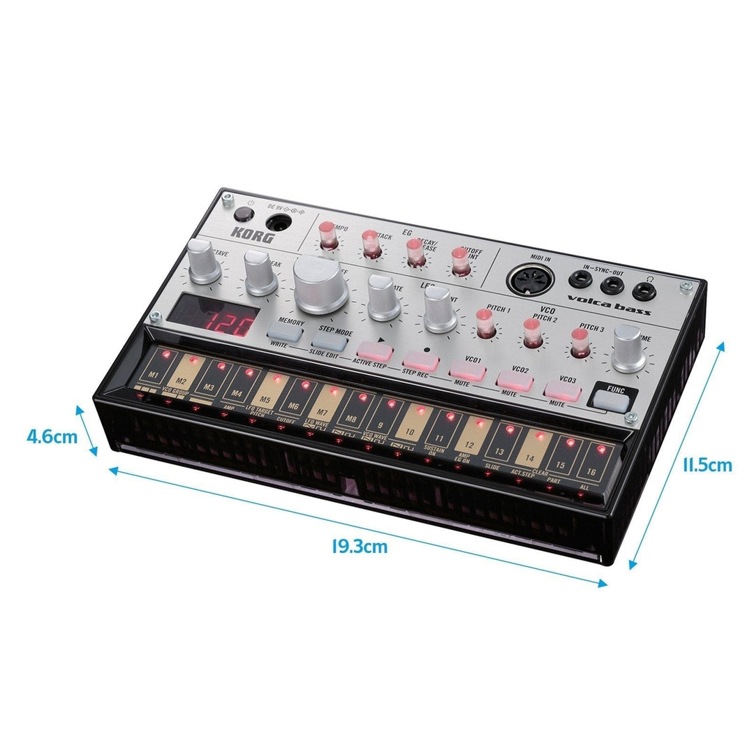 Analog Bass Machine 16 Keys Step Sequencer Touch Slide Active Self-tuning with MIDI In Sync Jack Image 6