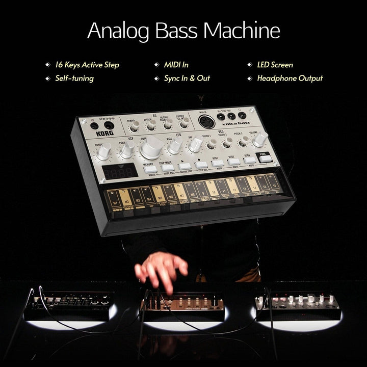 Analog Bass Machine 16 Keys Step Sequencer Touch Slide Active Self-tuning with MIDI In Sync Jack Image 10