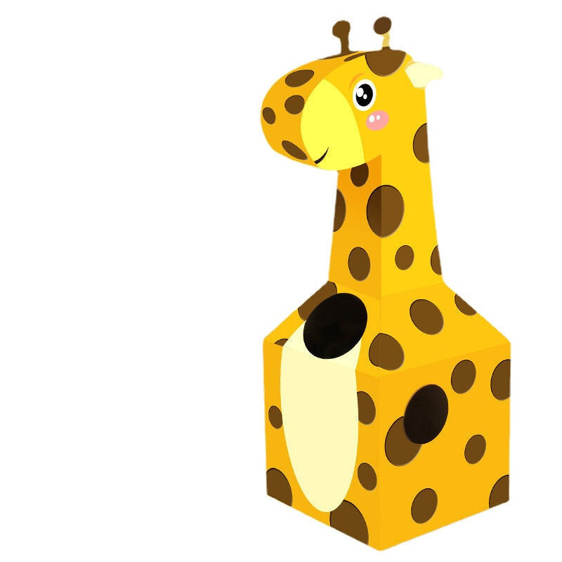 Animal Cardboard Wearable Carton Toys Giraffe Dinosaur Children's Handmade DIY Model Novelties Toys Image 1