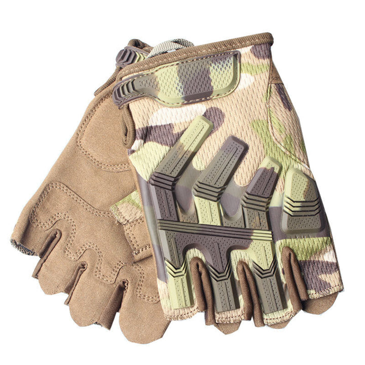 Anti-skid Safety Military Army Half Finger Tactical Gloves Motorcycle Motocross Bike Riding Cycling Sport Hiking Image 1